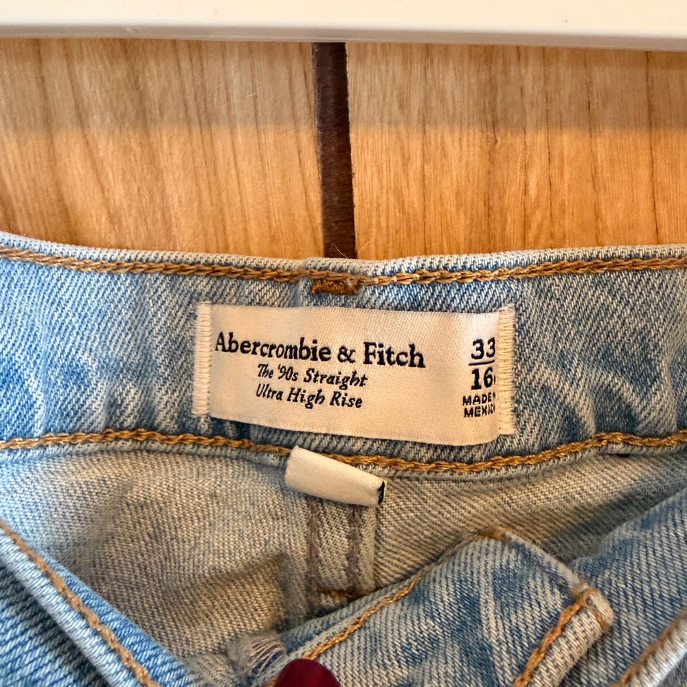 Abercrombie & Fitch 90s straight ultra high rise curve love jeans - Picture 4 of 6